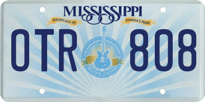 MS license plate OTR808