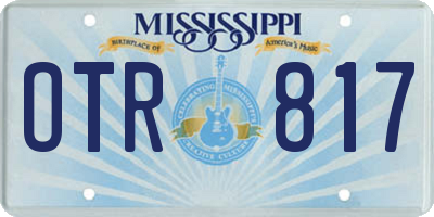 MS license plate OTR817