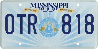 MS license plate OTR818
