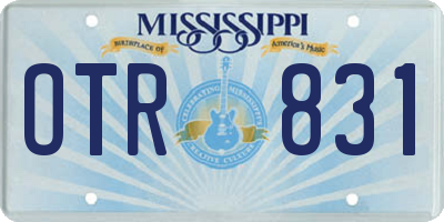 MS license plate OTR831