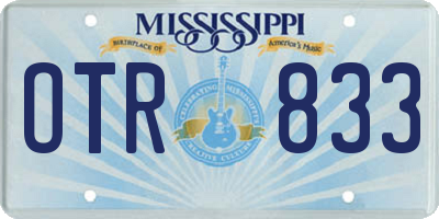 MS license plate OTR833