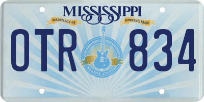 MS license plate OTR834