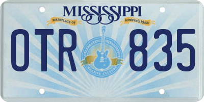 MS license plate OTR835