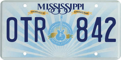 MS license plate OTR842