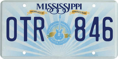 MS license plate OTR846