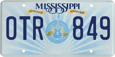 MS license plate OTR849