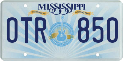 MS license plate OTR850