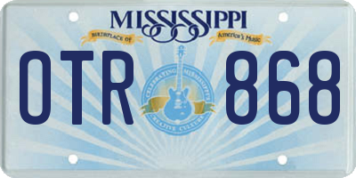 MS license plate OTR868