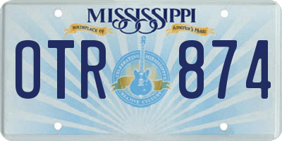 MS license plate OTR874