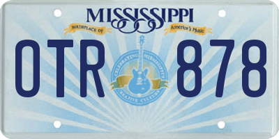 MS license plate OTR878