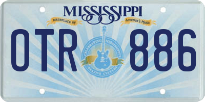 MS license plate OTR886