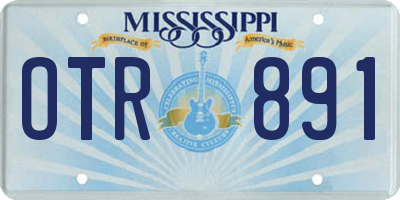 MS license plate OTR891
