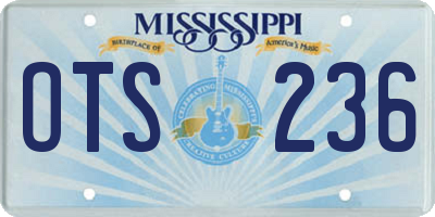 MS license plate OTS236