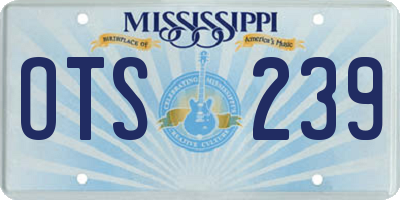 MS license plate OTS239