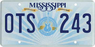MS license plate OTS243