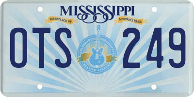 MS license plate OTS249