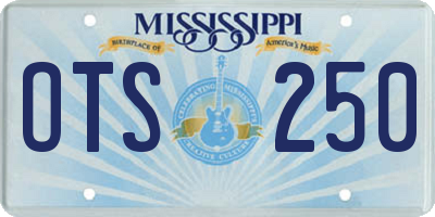 MS license plate OTS250
