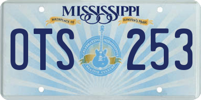 MS license plate OTS253