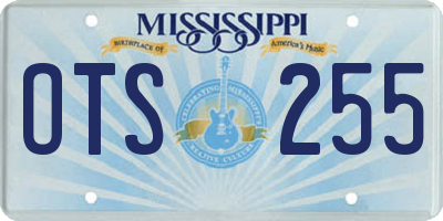 MS license plate OTS255