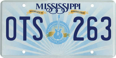 MS license plate OTS263