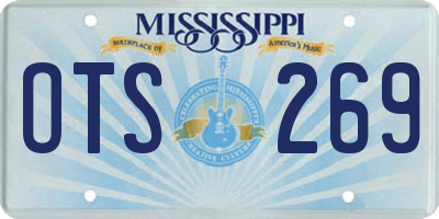 MS license plate OTS269
