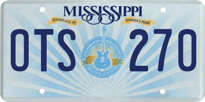 MS license plate OTS270
