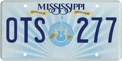 MS license plate OTS277