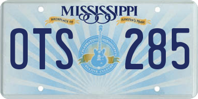 MS license plate OTS285