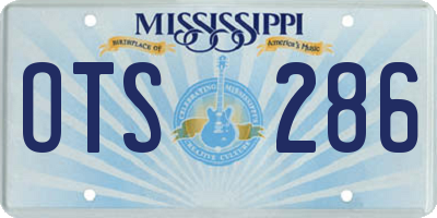 MS license plate OTS286