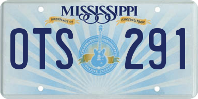 MS license plate OTS291