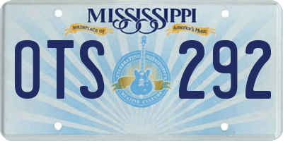 MS license plate OTS292
