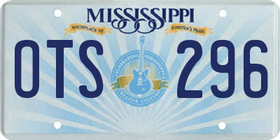 MS license plate OTS296