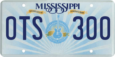 MS license plate OTS300