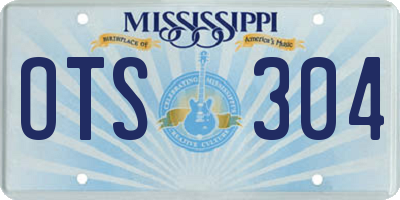 MS license plate OTS304