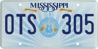 MS license plate OTS305