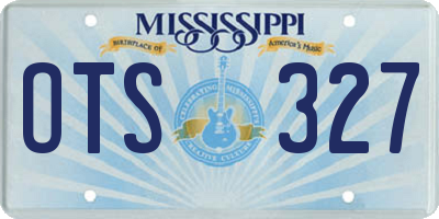 MS license plate OTS327