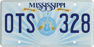 MS license plate OTS328