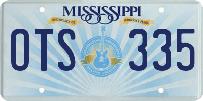 MS license plate OTS335