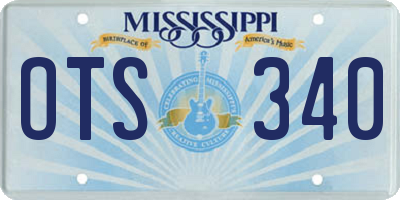 MS license plate OTS340
