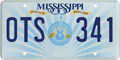 MS license plate OTS341