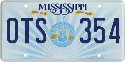MS license plate OTS354