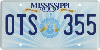 MS license plate OTS355
