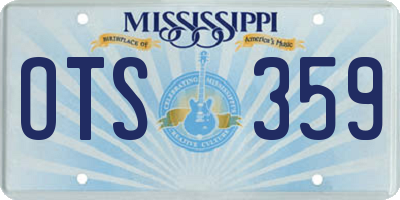 MS license plate OTS359