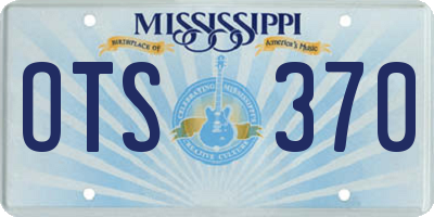 MS license plate OTS370