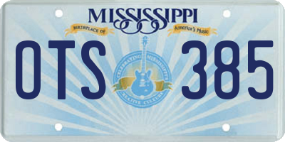 MS license plate OTS385