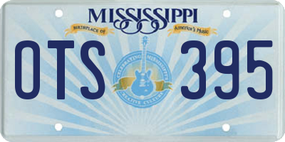 MS license plate OTS395