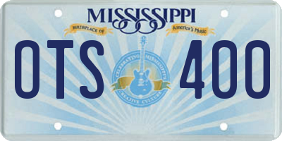 MS license plate OTS400