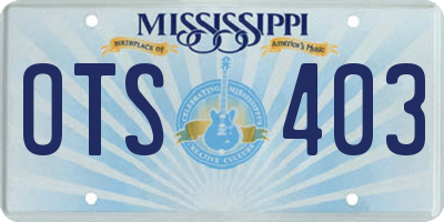 MS license plate OTS403