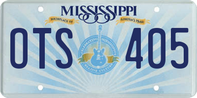 MS license plate OTS405