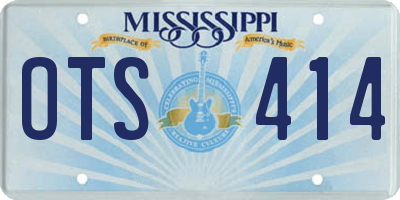 MS license plate OTS414